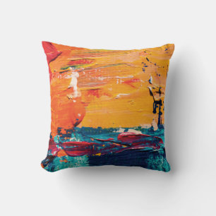 Almofada Design abstrato artístico de pintura