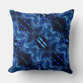 Almofada design abstrato azul formado pelo zigzag