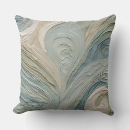 Almofada Design Abstrato Bege Azul Verde Turquesa