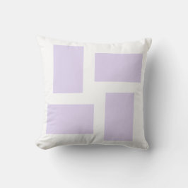 Almofada Design Abstrato Branco Macio e Lilás Roxo