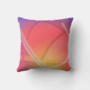 Almofada Design Abstrato Camadas Neon Suave