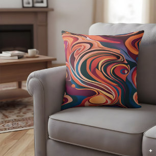 Almofada Design abstrato com cores boêmicas