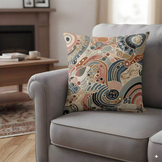 Almofada Design abstrato em cores boêmicas