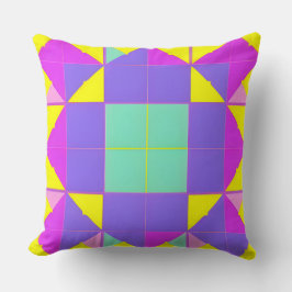 Almofada Design Abstrato Geométrico com Cores Vibrantes