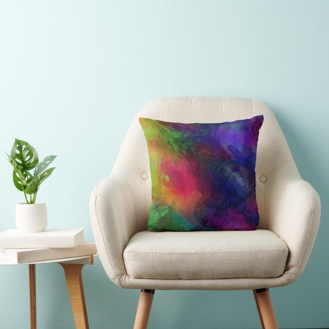 Almofada Design abstrato, muitas cores (Cadeira)