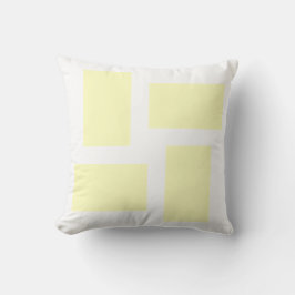 Almofada Design Abstrato Pastel Branco e Amarelo Suave