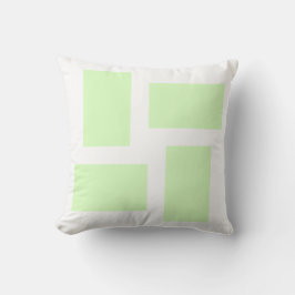 Almofada Design Abstrato Pastel Branco e Verde Lima