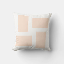 Almofada Design Abstrato Pastel Branco Macio e Pêssego
