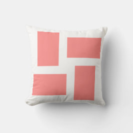 Almofada Design Abstrato Pastel Rosa e Branco Suave