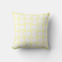 Almofada Design Amarelo Pastel e Tecido Branco