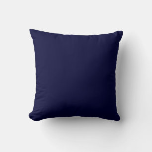 Almofada Design azul-Azulejo padrão/meia-noite sólida