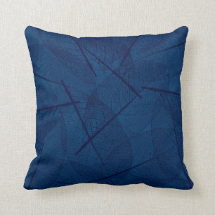 Almofada Design azul escuro da folha da veia