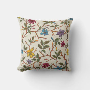 Almofada Design botânico de flores e ramos