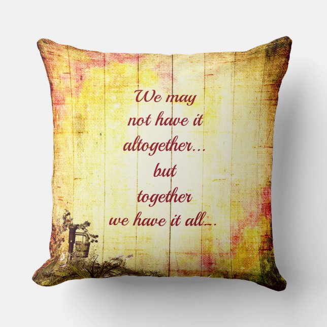 Almofada Design Chic Country Monogramas da Família (Frente)