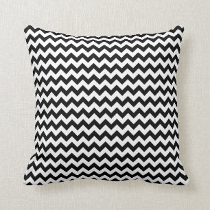 Almofada Design clássico preto e branco de Chevron