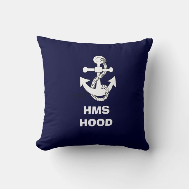Almofada Design da âncora, HMS HOOD (Frente)