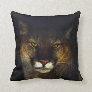 Almofada Design da arte do leão de montanha do puma do gat
