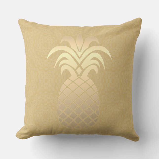 Almofada Design de abacaxi moderno e de tendência no bronze (Frente)