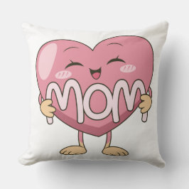 Almofada Design de Abraço de Coração de Mãe Kawaii
