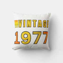 Almofada Design de Aniversário Retro Vintage 1977 - S Cláss