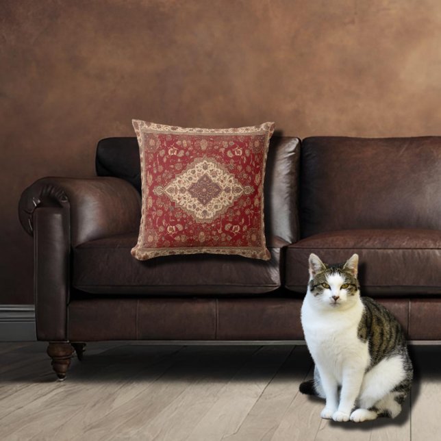 Almofada Design de aparência de tapete persa (Criador carregado)