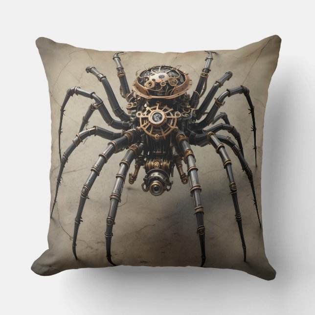 Almofada Design de aranha-do-galo - Dois lados (Frente)