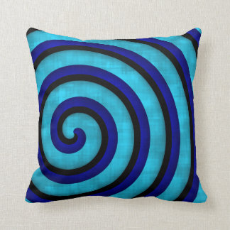 Almofada Design de arte moderna espiral azul-corajosa
