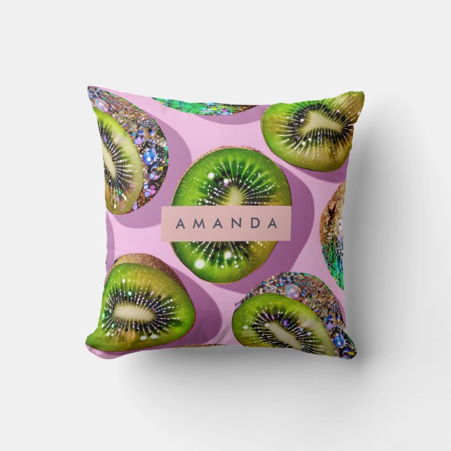 Almofada Design de Arte Pop Personalizado Vibrante com Glit (Frente)
