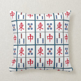Almofada Design de Azulejos de jogos Mahjong