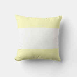 Almofada Design de Barra Amarela Suave Pastel e Branco