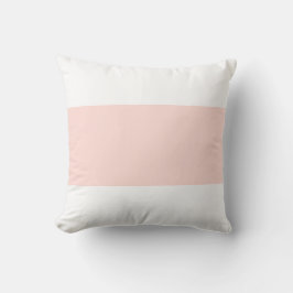 Almofada Design de Barra em Branco Suave e Rosa Pastel