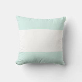 Almofada Design de barra em ciano suave pastel e branco