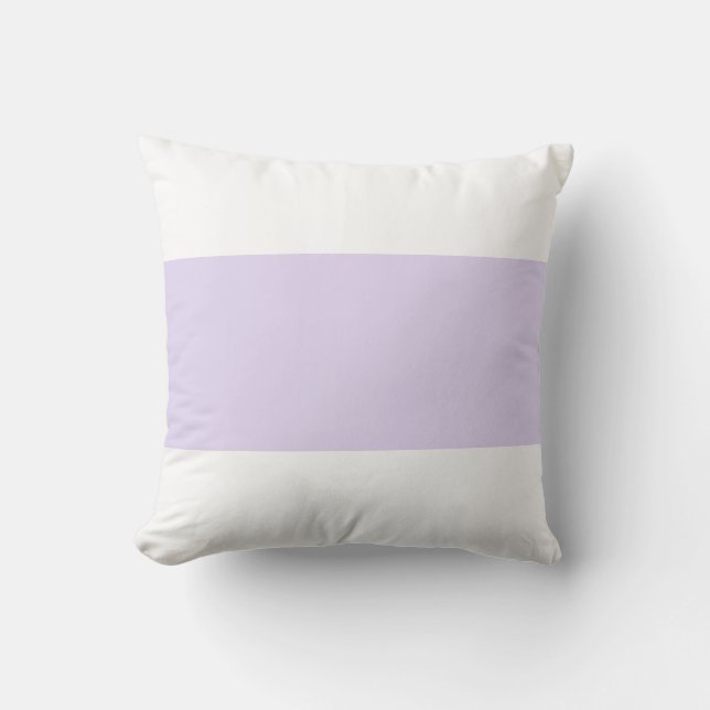 Almofada Design de Barra Lilás Roxo e Branco Macio (Frente)