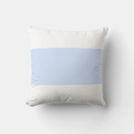 Almofada Design de Barra Pastel Branco e Azul Bebê