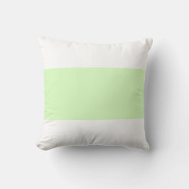 Almofada Design de Barra Pastel Branco e Verde Lima