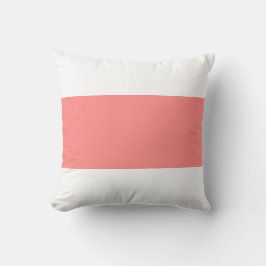 Almofada Design de Barra Pastel Rosa e Branco Suave