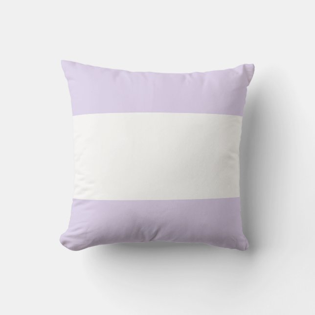 Almofada Design de Barra Roxo Lilás Suave e Branco (Frente)