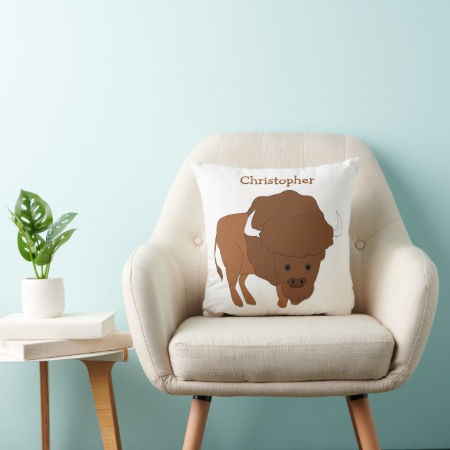 Almofada Design de Bisonte Personalizado (Cadeira)