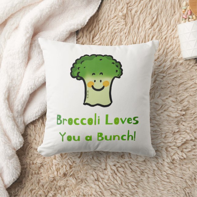 Almofada Design de Cartoons de Broccoli Bonito (Cobertor)