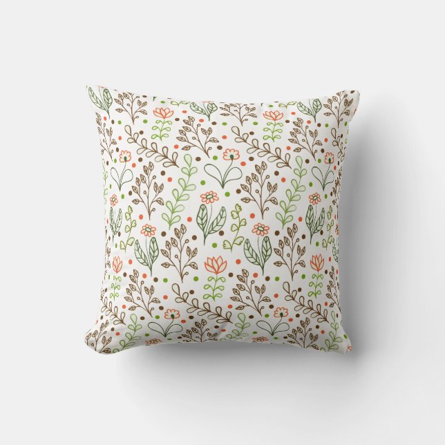 Almofada Design de casamento para flores e galhos pacíficos (Frente)