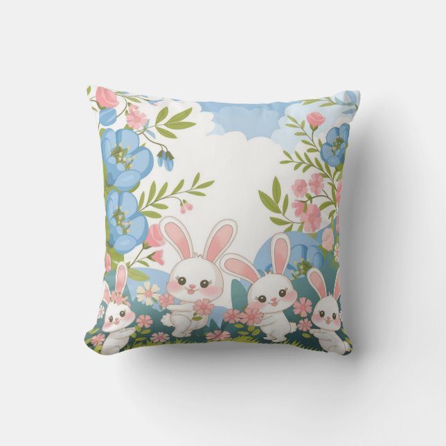 Almofada Design de celebração de Páscoa de encantamento (Frente)