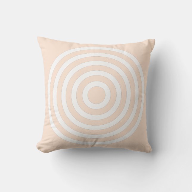 Almofada Design de Círculos Concêntricos em Pastel de Pêsse (Frente)