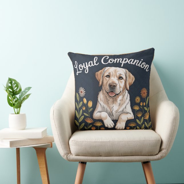 Almofada Design de Colcha de Labrador Retriever Dourado – D (Cadeira)