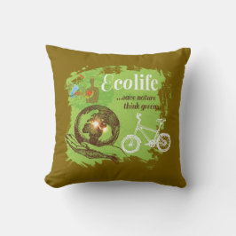 Almofada Design de Consciência Ambiental para Amantes da Na