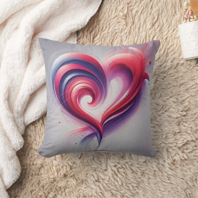 Almofada Design de Coração abstrato - Cushion de Amor Vibra (Cobertor)