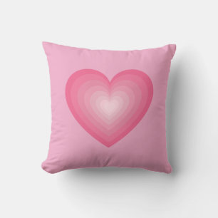 Almofada Design de Coração Rosa Gradiente - Símbolo de Amor