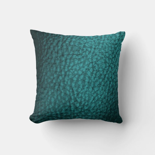 Almofada Design de Couro Negra (Frente)