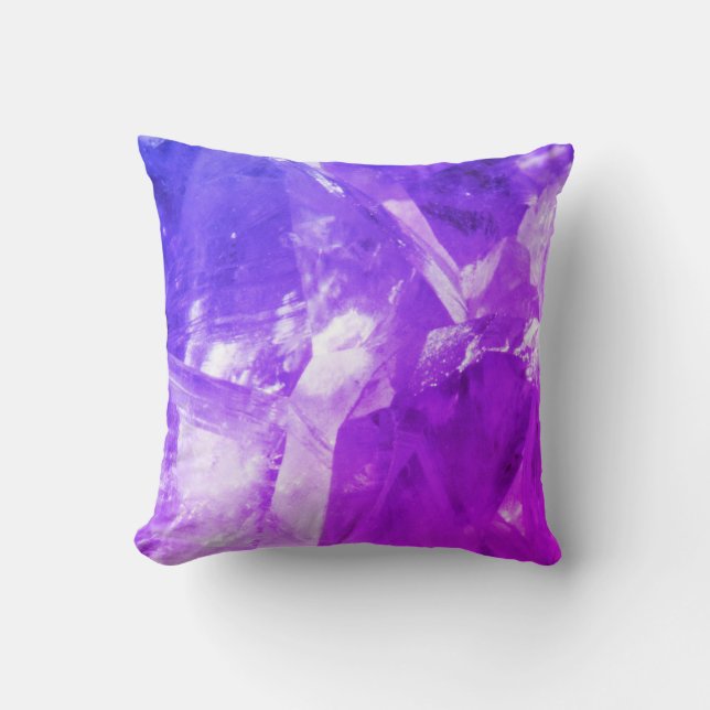 Almofada design de Cristais Ametist Roxo (Frente)