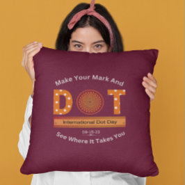 Almofada Design de Dia Internacional do Ponto