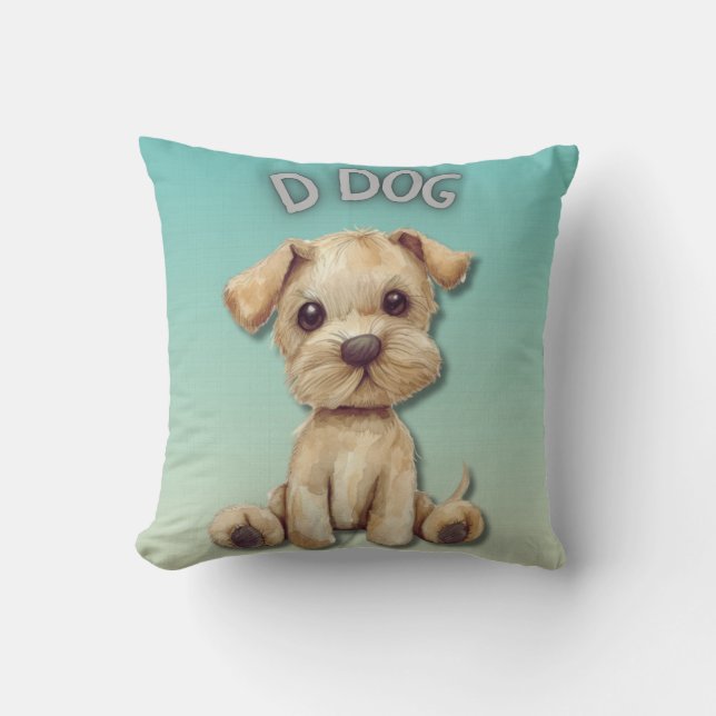 Almofada Design de Enfermeiro: Texto de Destaque Cão e Cão (Frente)